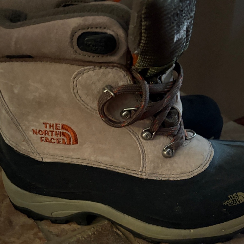 The North Face Tan and Black Hiking Boots